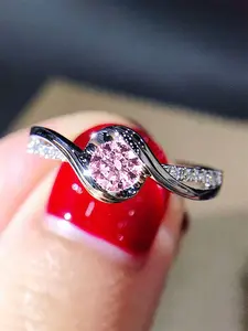 1 PC Elegant Cubic Zirconia Solitaire Ring For Women For Valentine's Day Gift Wedding Anniversary Party Jewelry