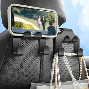 4pcs Car Seat Headrest Hanging Hook, Plastic Versatile Hook for Hanging Storage, Car Seat Back Organizer Hook Hanger, Car Interior Supplies, Car Accessories
