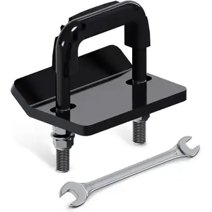 Hitch Tightener, Heavy Duty Anti-Rattle Hitch Stabilizer for 2" Hitch, Trailer Hitch Stabilizer with Rubber Isolator & Wrench for Hitch Mount, Cargo Carrier,  Rack (1 Pack, Black)
