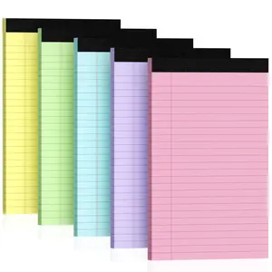 Premium 5x8 College Ruled Notepads 5-Pack of 30-Sheet Perforated Writing Pads for School Office & Work 80gsm Thick Smooth Paper Ideal for Notes Lists and Reminders