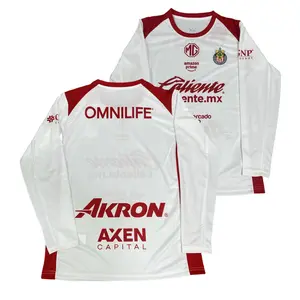 25 26 LIGA MX Chivas de Guadalajara Away Soccer Jersey Mexico League Fans Version Long Sleeve Jersey Quick Dry Football Jersey