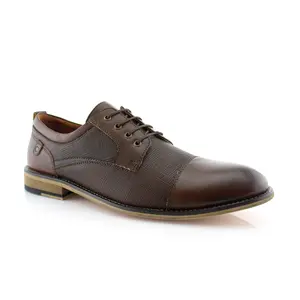 Ferro Aldo Damian cap-toe derby dress shoes, in Brown, Men's Size 6.5 - 13