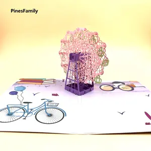 S04-3D Pop up Ferris Wheel Greeting Card | Birthday, and all occasions