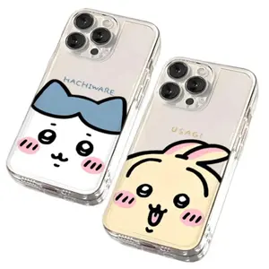 B-Big-headed C-Chiikawa C-Cute Transparent Phone Cases For iPhone 17 Air 16 15 14 13 12 11 Pro Max Plus  Shockproof Protective Cover Perfect Christmas Halloween Birthday Gift