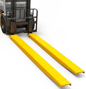 YINTATECH 4.5in Width Forklift Extensions Fits for 4" Wide Forks Heavy Duty Pallet Fork Extension 96in Length 1 Pair Yellow