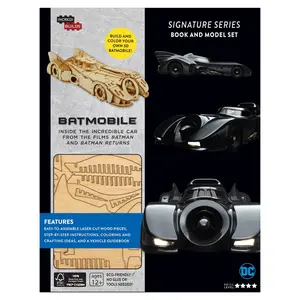 DC Comics Incredibuilds Batmobile 3D Wood Model and Book