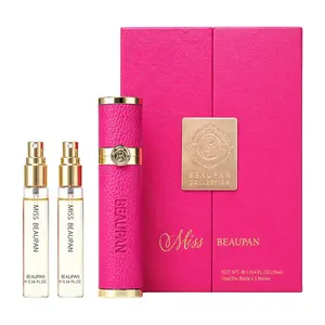 Beaupan Travel Perfume Set for Women, 3 x 10ml Floral Chypre Fragrance with Vanilla, Cedar, Rose & Ylang-Ylang, Long Lasting Mini Perfume Gift Set