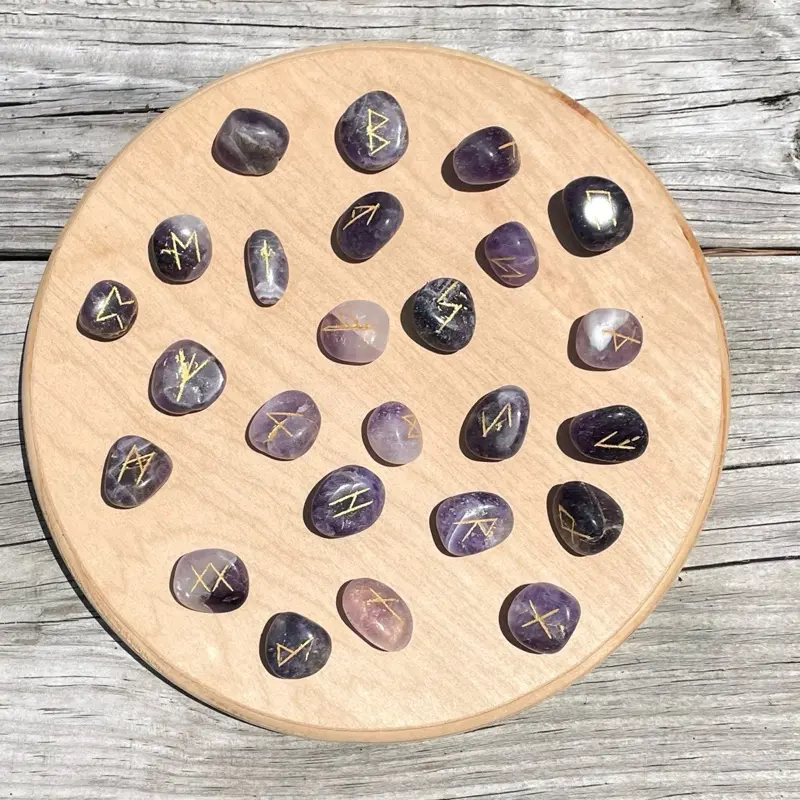 Dream Amethyst Crystal Rune Set