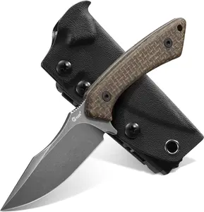 Premium Steel Short Fixed Blade Knife Full Tang EDC Survival Knife With Kydex Sheath