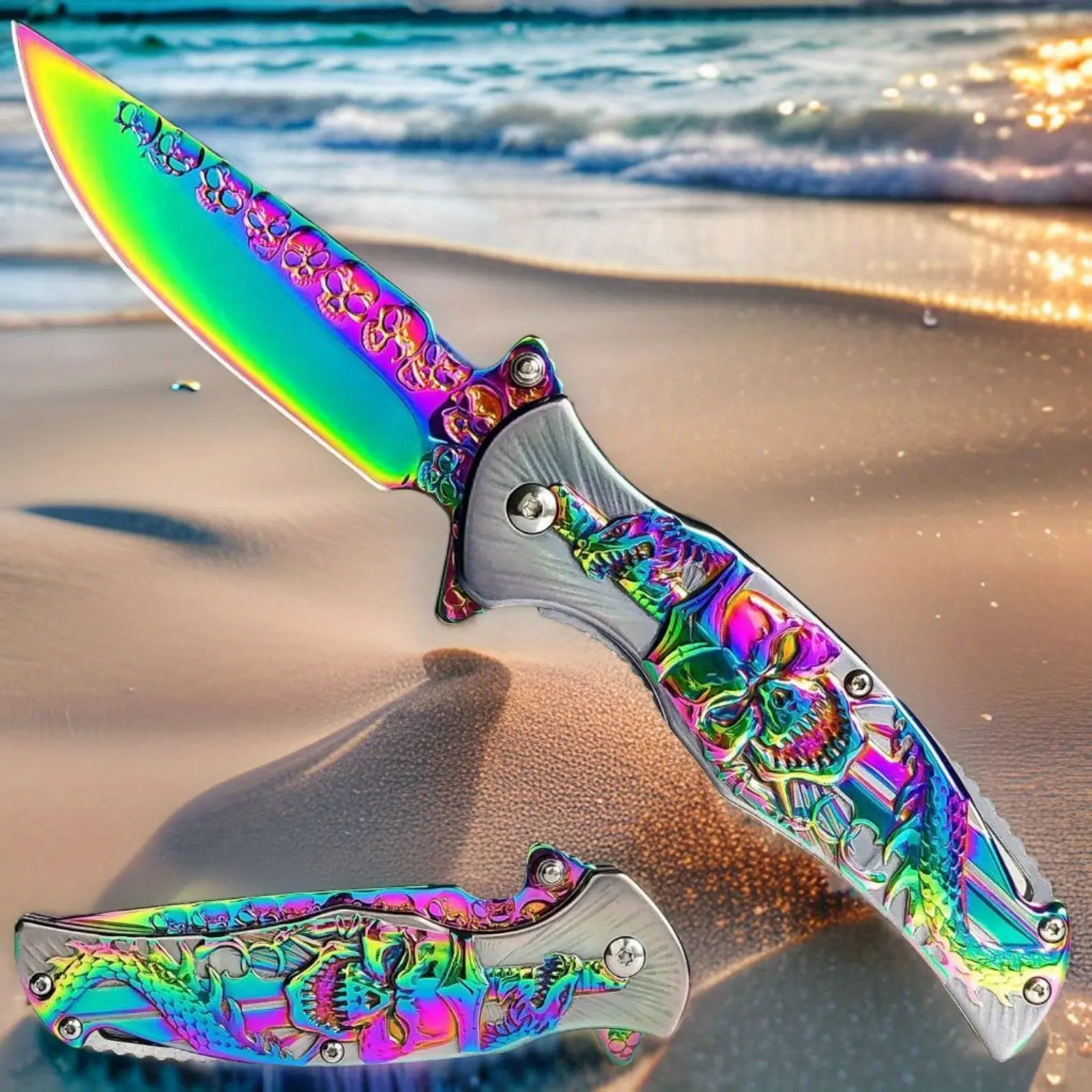 Cool Pocket Folding Knife Suitable For Men's Holiday Gifts Outdoor Camping Tools