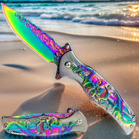 Cool Pocket Folding Knife Suitable For Men's Holiday Gifts Outdoor Camping Tools