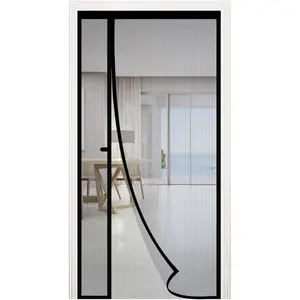 Fiberglass  Door Screen,Fit Doors Size 30"x78",Auto Close Screen Door Mesh w/,Left Right Side Opening,Patio Doorway Net Screens,Self-Closing Doors Cover,Doorway Curtain Mesh