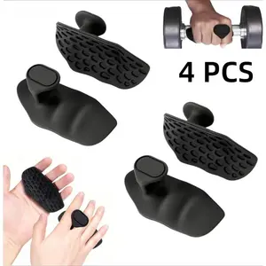 4Pcs Fitness Lifting Hand Grips, Rubber Callus Palm Protector Sleeves, Unisex Non Slip Hand Support Covers for Pull Ups Gymnastics Cross Training High Intensity Gym Workout