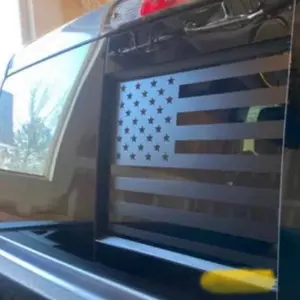 American Flag Universal Truck Window Decal Sticker Weatherproof Durable Vinyl Design for Vehicle Decor