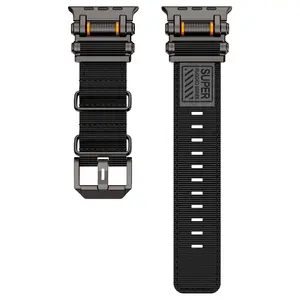 Stress-Relief Rotating Wheel Nylon Sport Band for Apple Watch Ultra 3/2/1 – Military-Grade Durable, Sweatproof, Mechanical Gear Buckle with Stainless Steel Connector – Fits Series 11-3/SE (42/44/45/46/49mm)- 【Watch Not Included】
