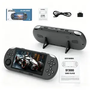 Sf3000 Retro Game Console 64GB, Rechargeable Portable Console, Handheld Video Game Machine, 20000+ Games, 4.5 Inch HD Screen, TV Output, 3D Dual Joystick, Perfect Gift