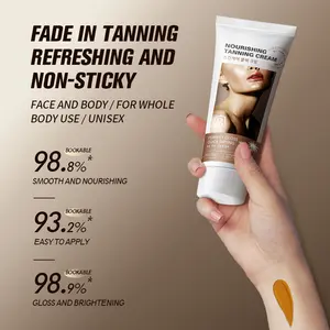 TikTok Best Selling Self Tanner for Body Moisturizing Bronzer Lotion with Natural Ingredients Hydrating Nourishing Skin Darken Fast Long Lasting Glow