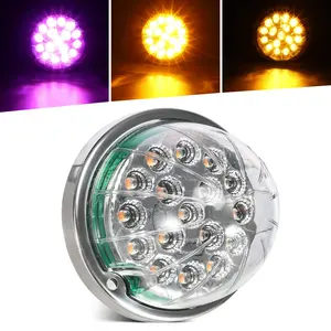 Partsam 1Pc Dual Revolution LED Watermelon Light amber/Purple