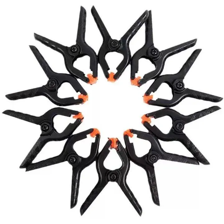 Jhome 10pcs 4" Heavy Duty Spring Clamps for Woodworking Durable Plastic Construction Ideal for Hobbyists & Professionals