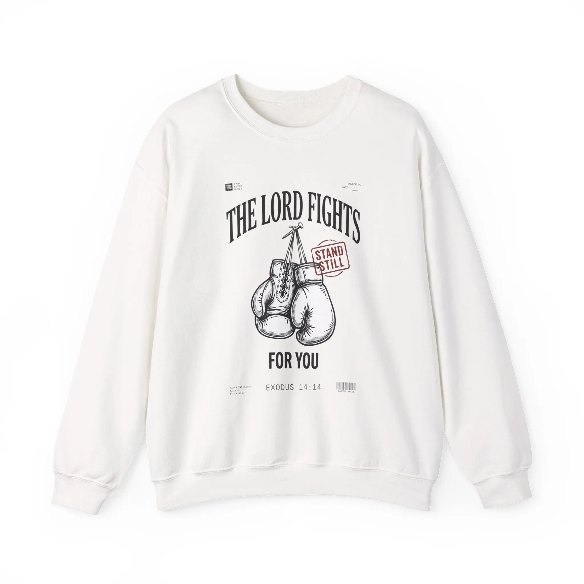 The Lord Fights Boxing Gloves Sweatshirt | Christian Streetwear, Scripture