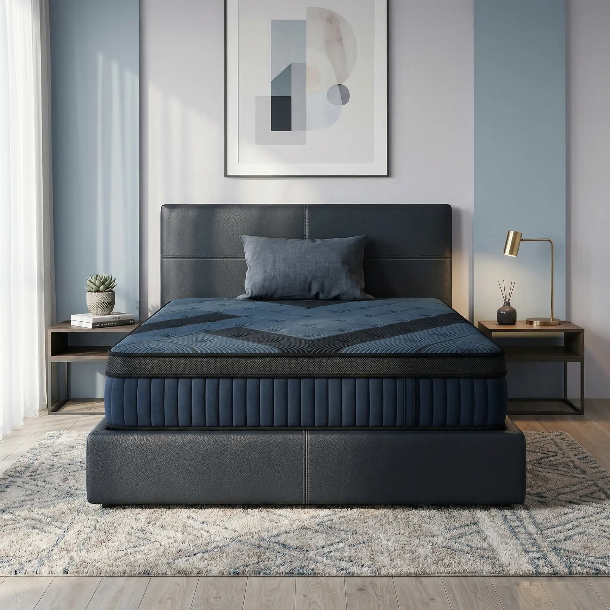 Full Size Mattress 14 Inch | Full Mattresses in a Box Hybrid | Medium Plush Feel Memory Foam and Individual Pocket Springs | Fiberglass Free Bed Matress | Breathable | CertiPUR-US | Upgrade