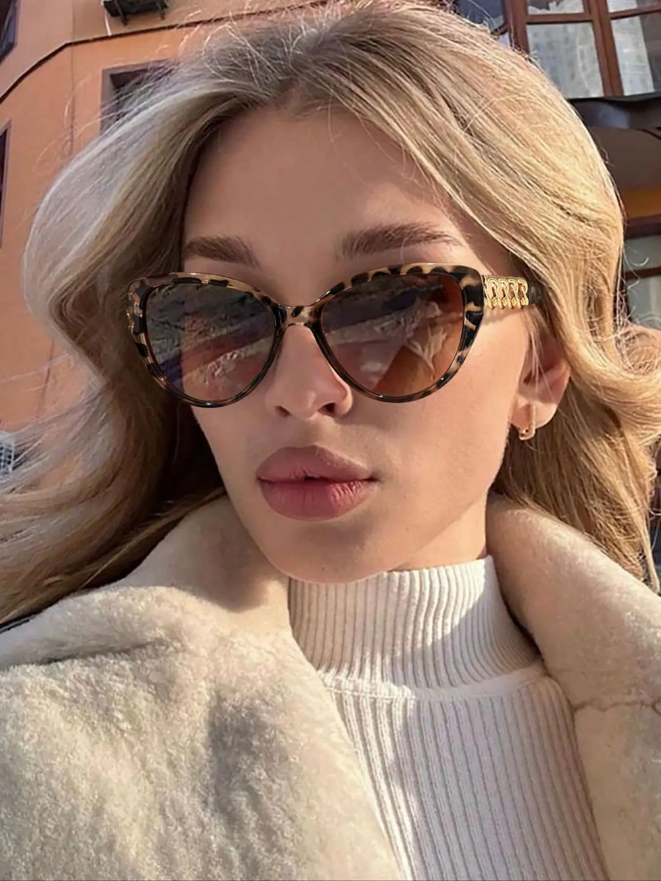 Unisex Vintage Leopard Pattern Sunglasses, Stylish Sunglasses, Trendy Casual Street Style Sunglasses for Everyday Use, Fashion Accessories for Outdoor Activities, Leopard Print Sunglasses