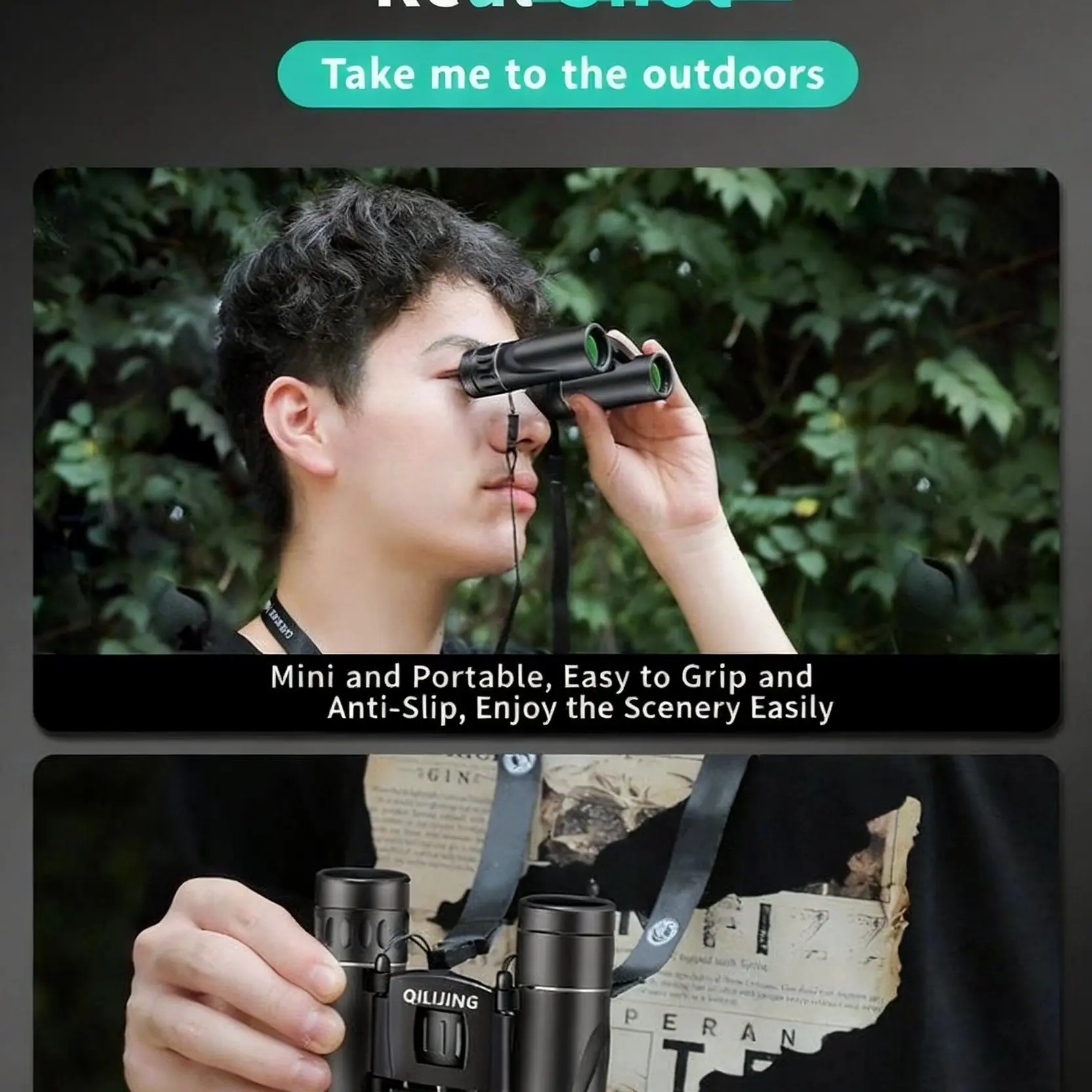 High-Quality High-Powered High Definition Binoculars, Night Vision Dual Tube Telescope, Concert Viewing, Phone Connection, Adult Use