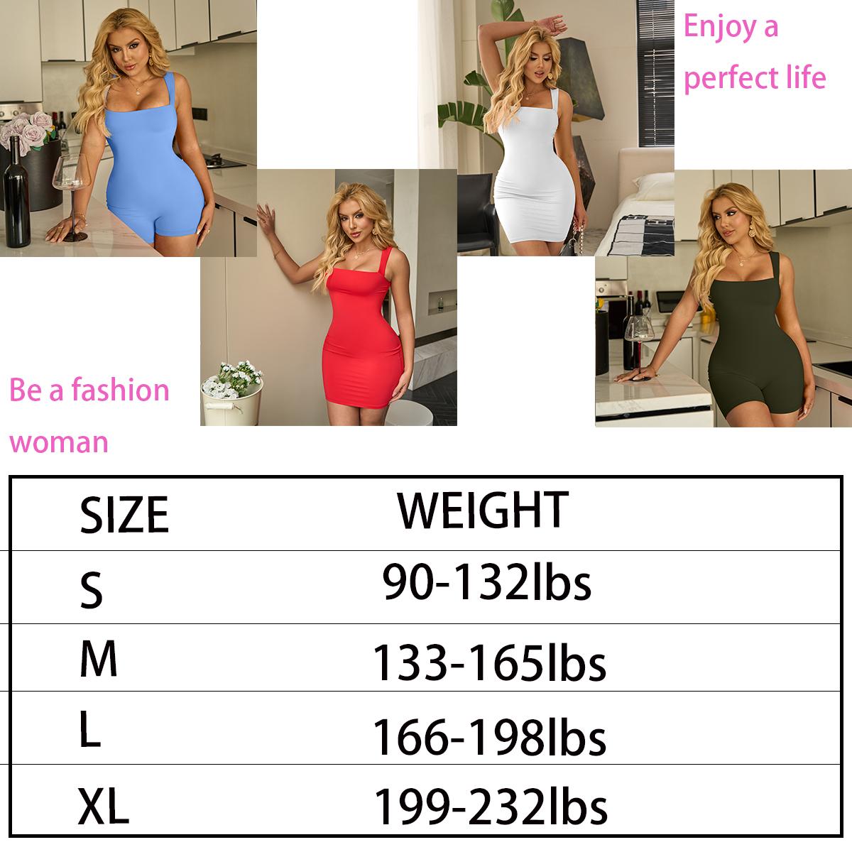 HYZ Woman's Sleeveless Wide Strap Romper Sexy Square Neck Short Jumpsuits Soft Womenswear