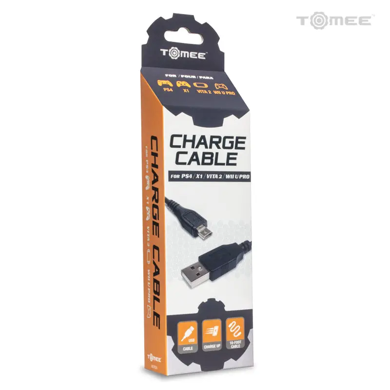 USB Charge Cable (10 ft) for PS4 & Xbox One Controllers