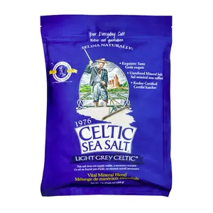 Celtic Sea Salt Light Grey Coarse – Unrefined Mineral Salt, 70+ Trace Minerals, Sustainably Harvested, GMP Certified – Cooking, Finishing, Hydration, Grinder Use – 1 lb Resealable Bag
