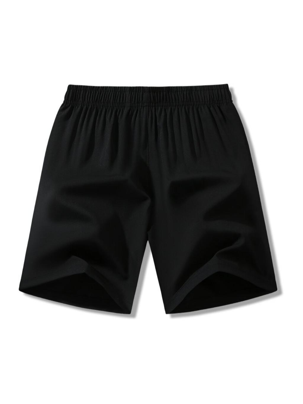 6-piece set, men's zipper pocket shorts, summer ice silk beach shorts, ice-sense quick-dry sports casual pants, basketball shorts thin, plus-size men's clothing reflective strip design, Menswear,Plain Trouser,suitable for running and fitness. Beige