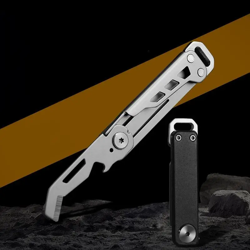 Multifunctional Bottle Cap Remover, 1 Count Portable Manual Can Opener for Outdoor Camping, Multifunctional Portable Outdoor Bottle Opener, Foldable M