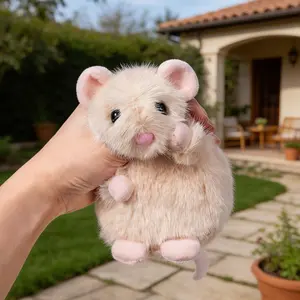 14cm/22cm adorable Soft Huggable plush toy of a frilly little mouse, soft and fluffy stuffed animal, pet-friendly toy, suitable for room decoration, children's birthdays, Mother's Day gifts, graduation season, weddings, and more.