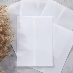 30 Sheets High-Quality Transparent Vellum Envelope Liners, Semi-Transparent Acid Paper, Elegant Matte Leather Packaging, DIY Projects, Wedding Invitations