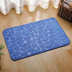Quick-Dry Memory Foam Bathroom Mat with Non-Slip Bottom, Soft Shower Rug for Bathtub, Shower Room, Commercial Use, Bath Mat, Bathroom Floor Mat