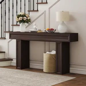 63 Inch Long Console Table, Sofa Table Behind Sofa, Wooden Entryway Table, Farmhouse Entryway Table for Entry, Hallway, Living Room