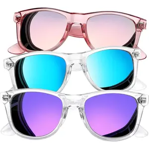3 Pack Square Sunglasses Trendy Sun Glassses Polarized UV400 Protection Fashion Shades for Women Men Shady Rays