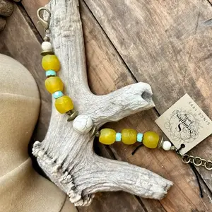 Natural Aqua Sunflower Bracelet