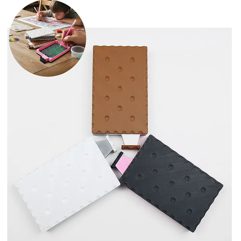 1pc Magnetic Sliding Cover Design Diamond Tray Storage Box Diamond Screening Tray Flip Diamond Tray, Diamond Embroidery DIY Tool