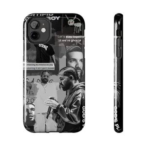Drake Phone Case, Certified Lover Boy Album Collage, Hip Hop Rap Star iPhone Case, Suitable for iPhone 17-11 Pro Max/Plus and  Samsung Galaxy S23-25 shock-absorbing, anti-drop protective case, lightweight, new fashion trend design