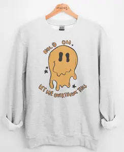 Overthink Smiley Graphic Top