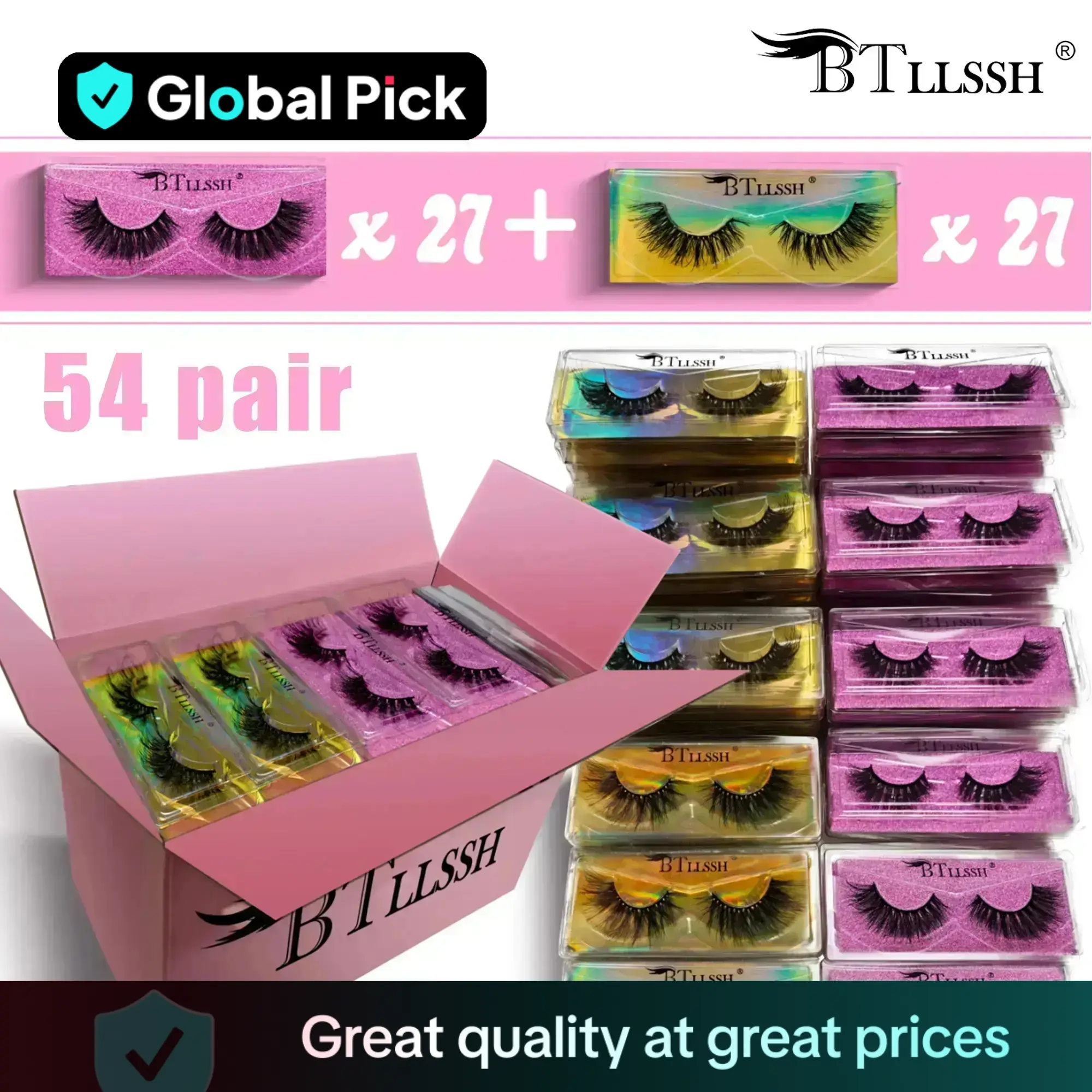 17/18mm Volumized False Eyelashes, 54 Pairs Natural Look Eyelash Extensions, Self Grafting Curl Eyelashes, Eye Makeup Enhancement False Eyelashes for