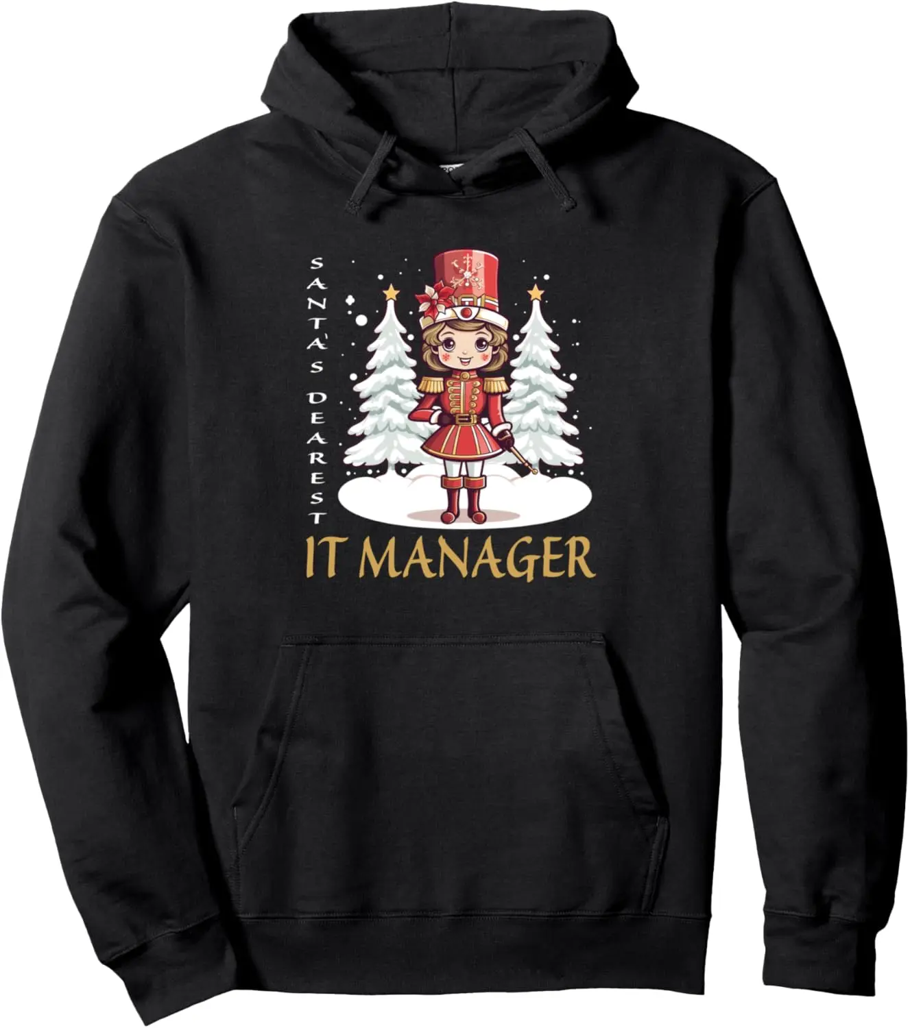 IT Manager Christmas Classic Female Nutcracker Pullover Hoodie