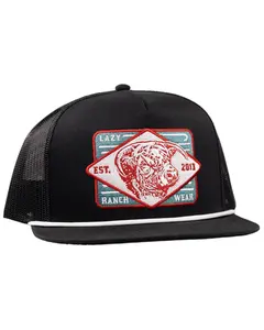 Lazy J Ranch Wear Men's Men'S Classic Rope Ball Cap - Blkblk4-Iron