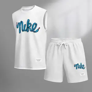 Men’s 2026 Classic Logo Sleeveless Tank & Shorts Set, Canada USA Mexico Soccer Print, Summer Athletic Streetwear, Casual Gym Activewear, Lightweight Two-Piece Outfit