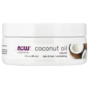 NOW Foods Solutions, Coconut Oil, Natural, 3 fl oz (89 ml) NOW Foods Solutions, Coconut Oil, Natural, 3 fl oz (89 ml)
