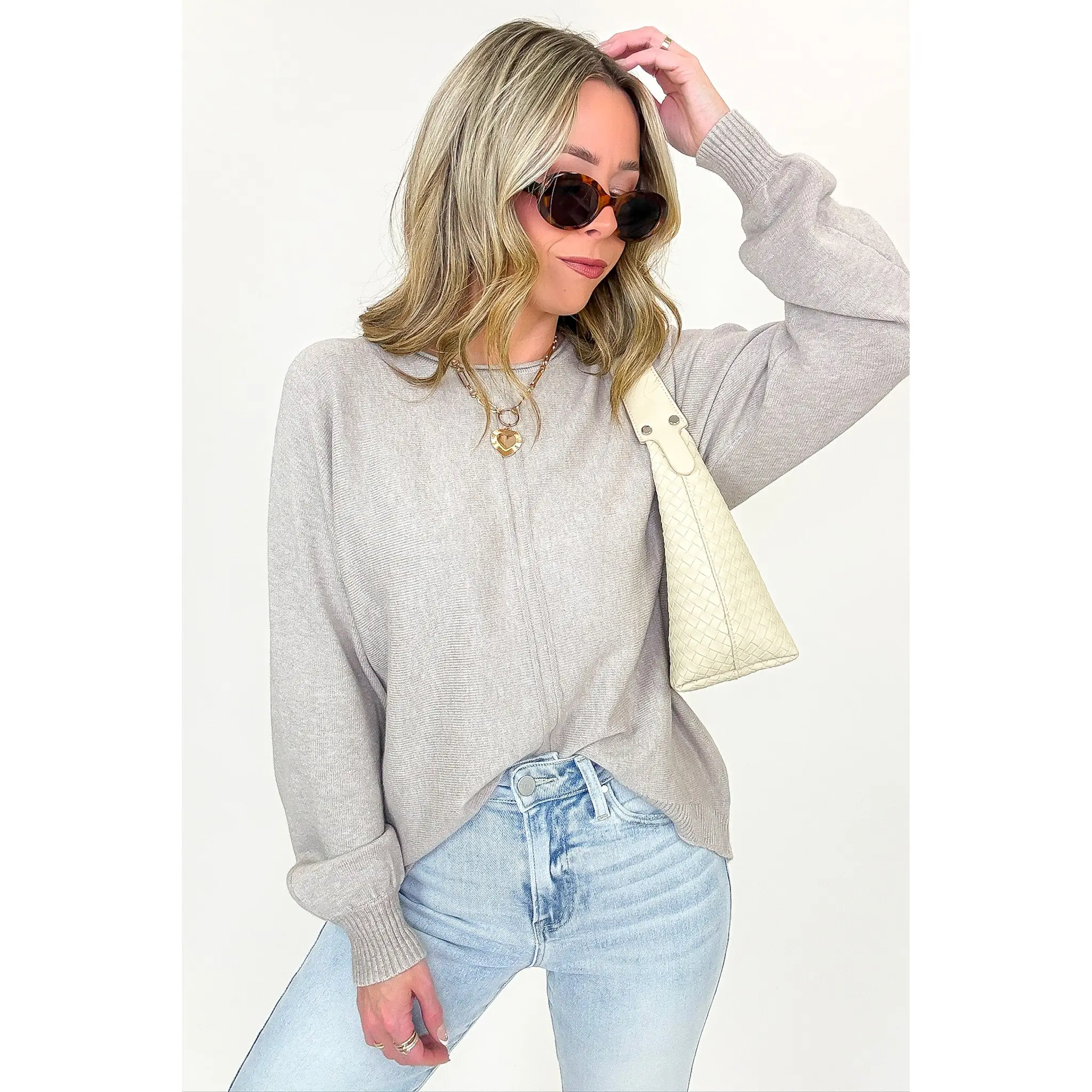 Serene Seam Viscose Knit Sweater - FINAL SALE