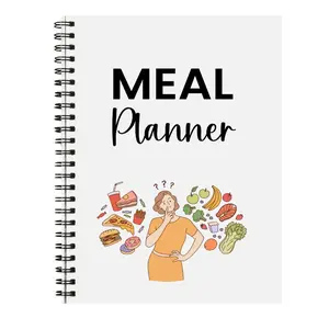 Weekly Meal Planner - Spiral Bound Planner, Grocery List & Recipe Organizer, Healthy Eating Journal with Nutrition Tracker | Undated Food Diary for Weight Loss, Meal Prep & Family Planning
