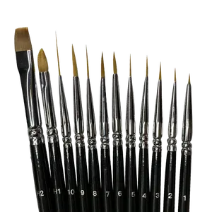 Eyeliner Brush | Graphic Liner and Detail Work Brush | Face and Body Art Brush | Thin Liner Brush for Liquid Eyeliner | Vegan Synthetic Bristles | Makeup Artist Tool