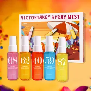 5 Counts Beach Digital Perfume Spray Set, Body Hair Fragrance Mist, Floral Fragrance Spray, Unisex Rio Scent, Suitable for Any Occasion, Perfect Gift Choice, Elegant Perfume Mist